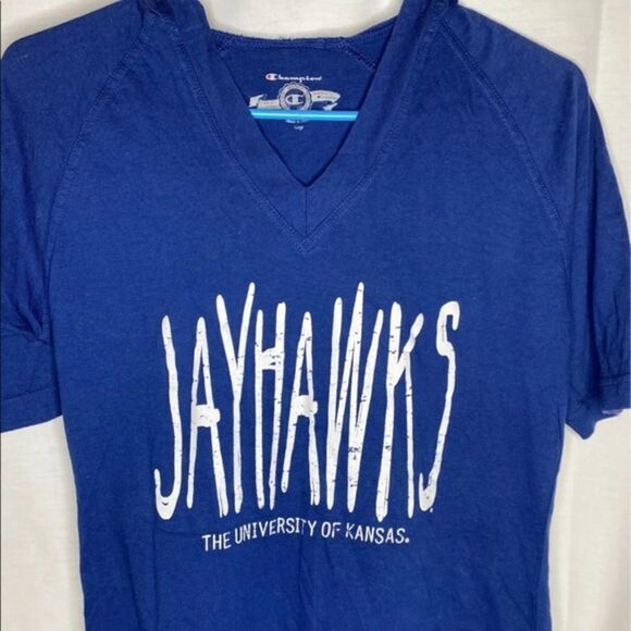 Champion Kansas Jayhawks Hooded Shirt - Picture 1 of 3